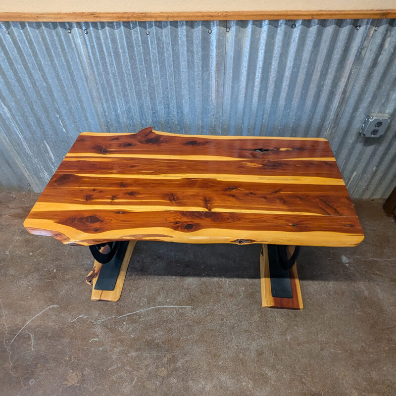 Juniper Coffee Table With Texas Star Base<br><br><b>$1599 - Add To Cart For Shipping Quote</b> - Image 2