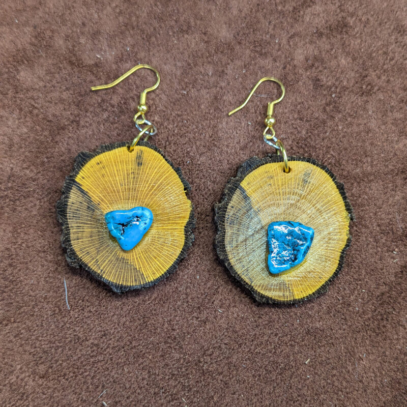 Agarita Turquoise Nugget Earrings