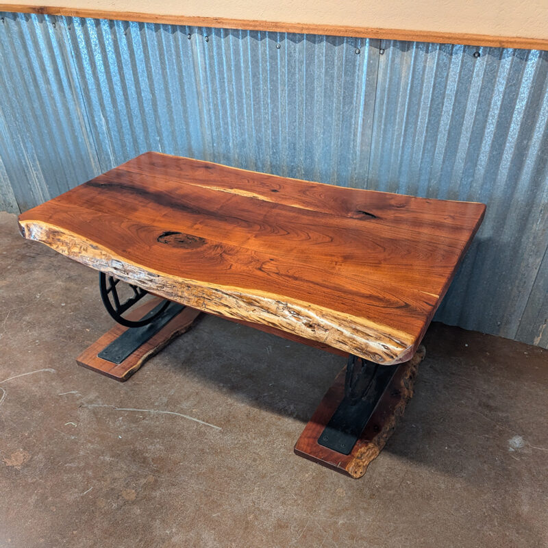 Live Edge Mesquite Praying Cowboy & Horse Coffee Table<br><br><b>$3249 - Add To Cart For Shipping Quote</b>