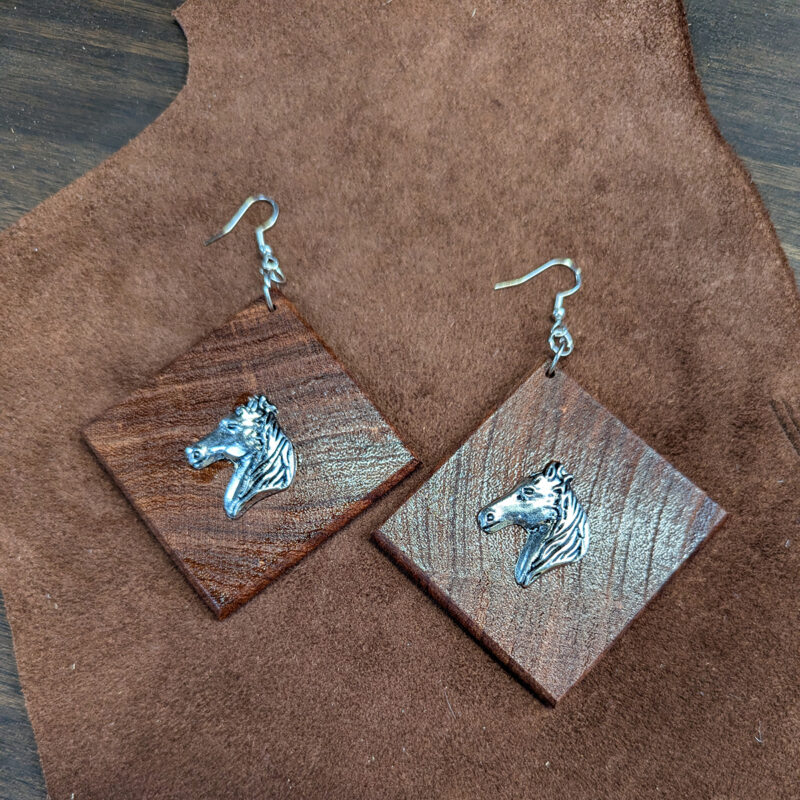 Mesquite Diamond & Horse Earrings