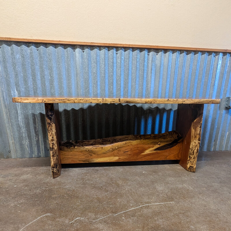 Live Edge Mesquite Bench<br><br><b>$1399 – Add To Cart For Shipping Quote</b>