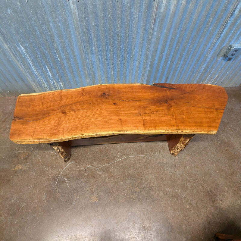 Live Edge Mesquite Bench<br><br><b>$1399 – Add To Cart For Shipping Quote</b> - Image 3
