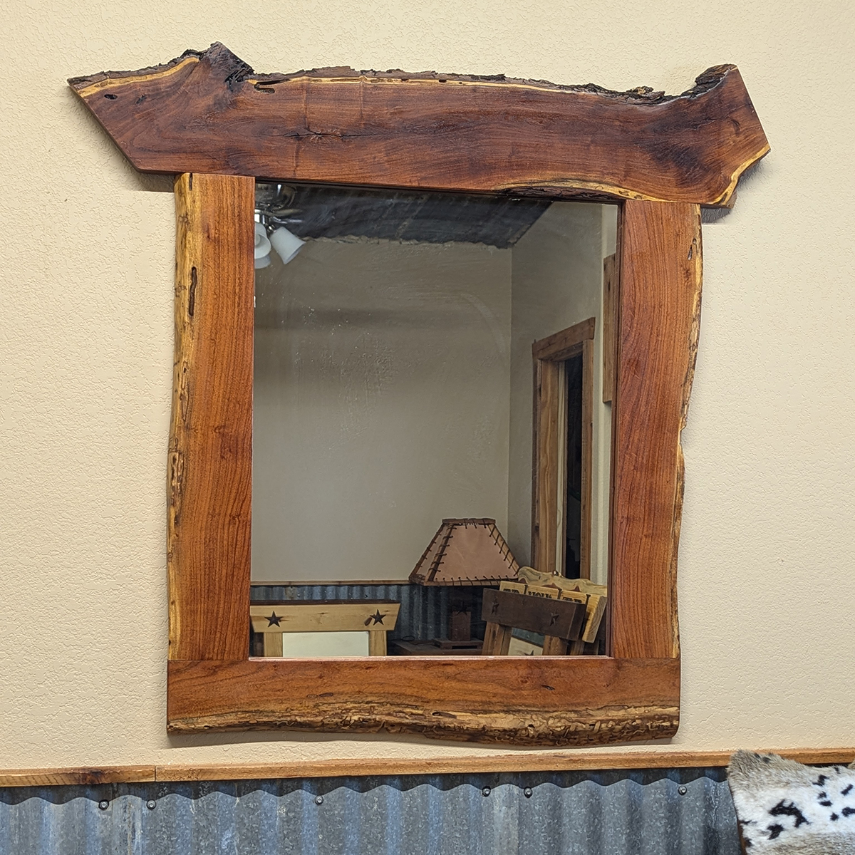 Live Edge Mesquite Mirror<br><br><b>$624 – Add To Cart For Shipping Quote</b>