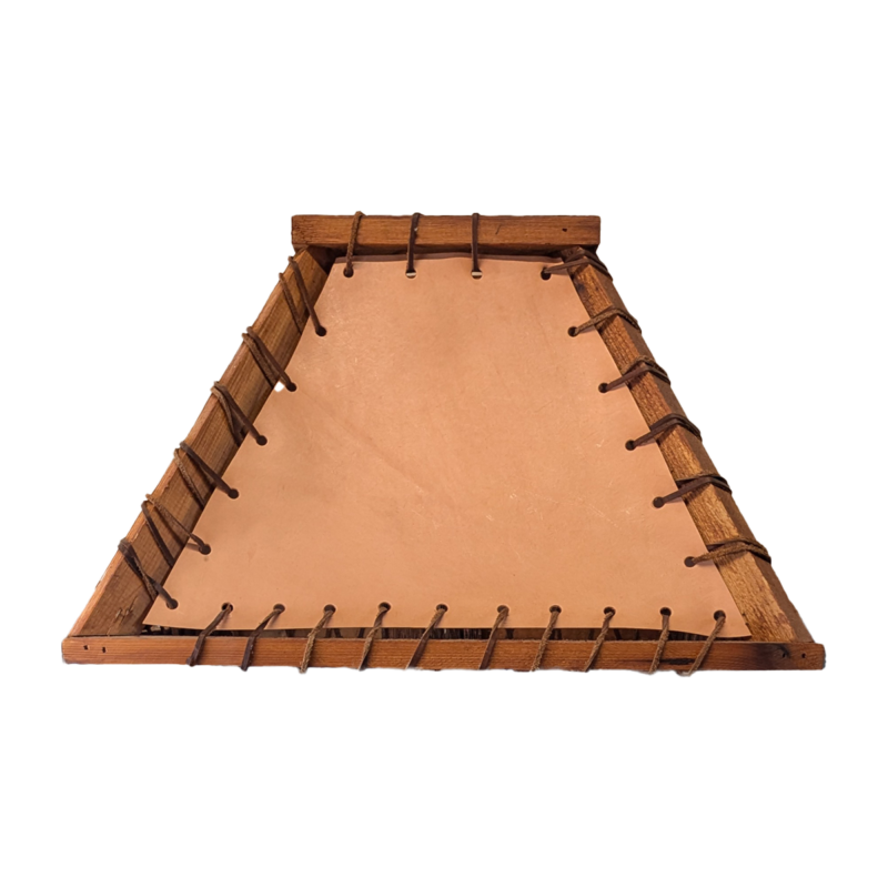 Western Cedar Rawhide With Leather Lacing Lamp Shade